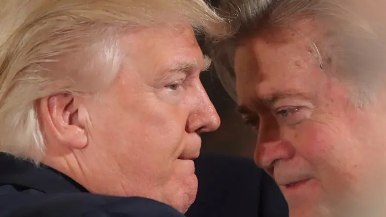 Donald Trump with Steve Bannon