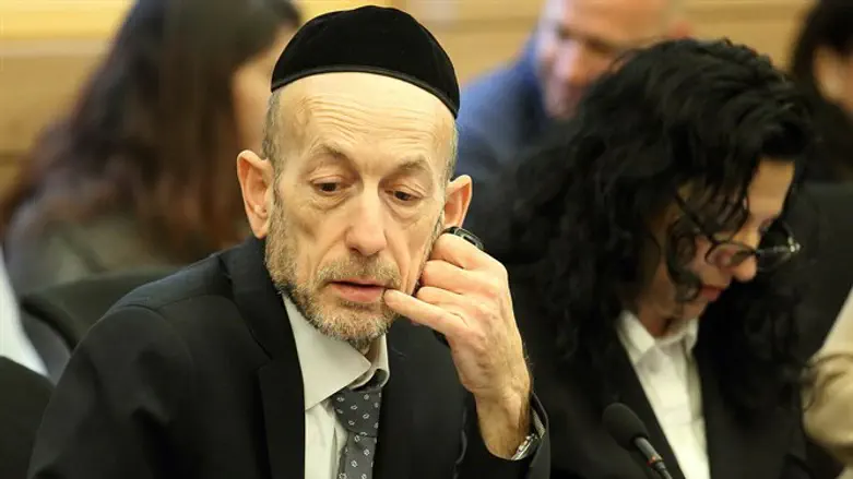 United Torah Judaism MK Uri Maklev. Feb 22, 2016. Photo by Hillel Maeir/TPS