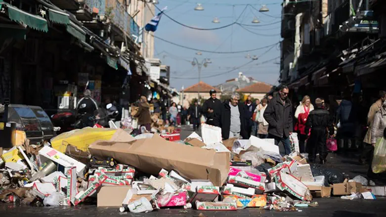 Accumulated garbage from strike