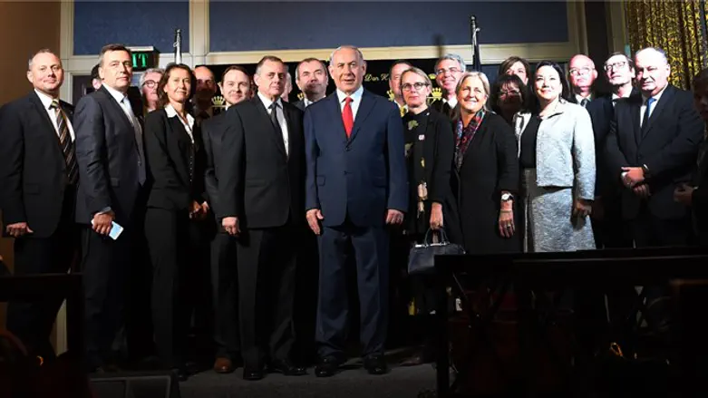 נתניהו עם שגרירי מדינות נאט"ו בישראל