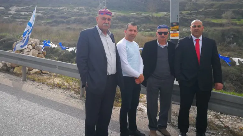 חברי הפורום הדרוזי בזירת הפיגוע