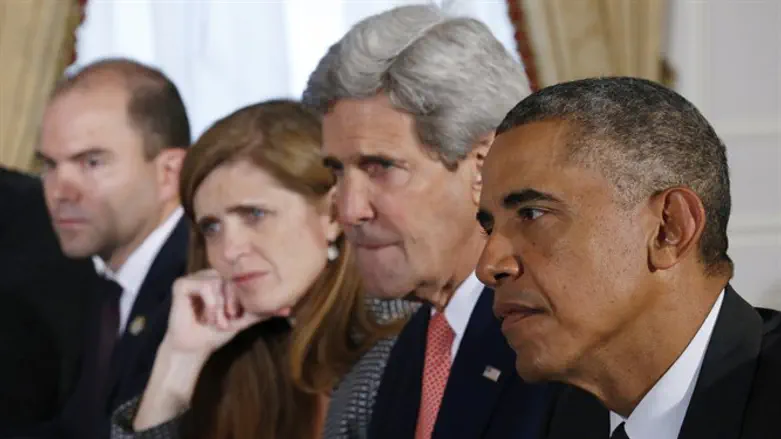 Rhodes and Power with former President Obama