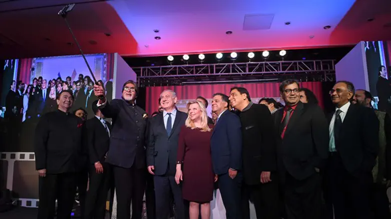 נתניהו ורעייתו במפגש עם ראשי בוליווד