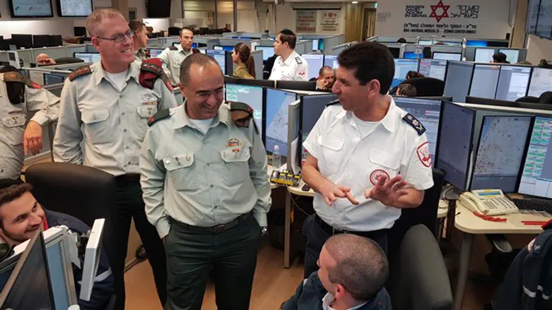 בכירי חיל הרפואה מבקרים במד"א