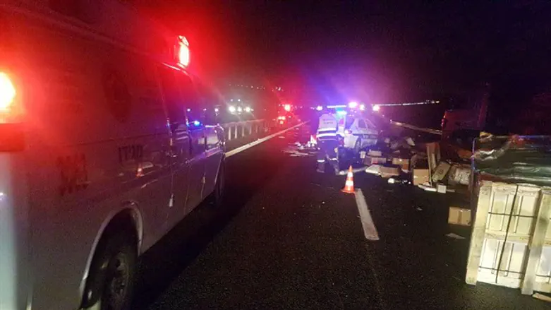 זירת התאונה בעין תות