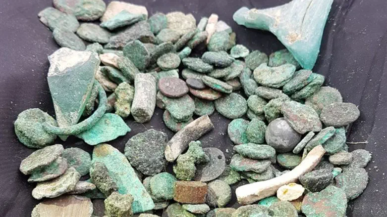 המטבעות העתיקים שנתפסו