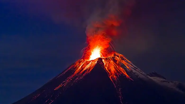 Erupting volcano (illustrative)