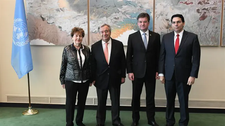 דנון עם מזכ"ל האו"ם, נשיא העצרת הכללית ואווה לביא