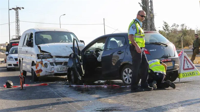 דו"חות תנועה לנהגים פלשתיניים לא תמיד נאכפים. תאונה ביו"ש