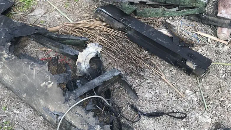 Crashed drone (illustrative)