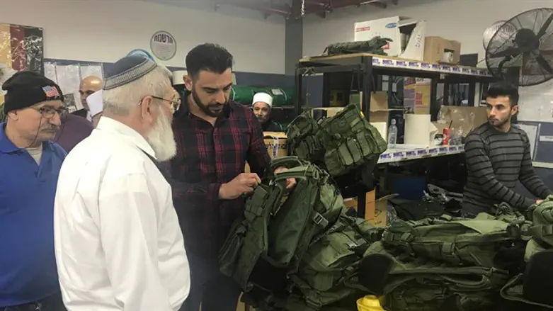 Rabbi Eli Ben Dahan tours the Makat Textile factory