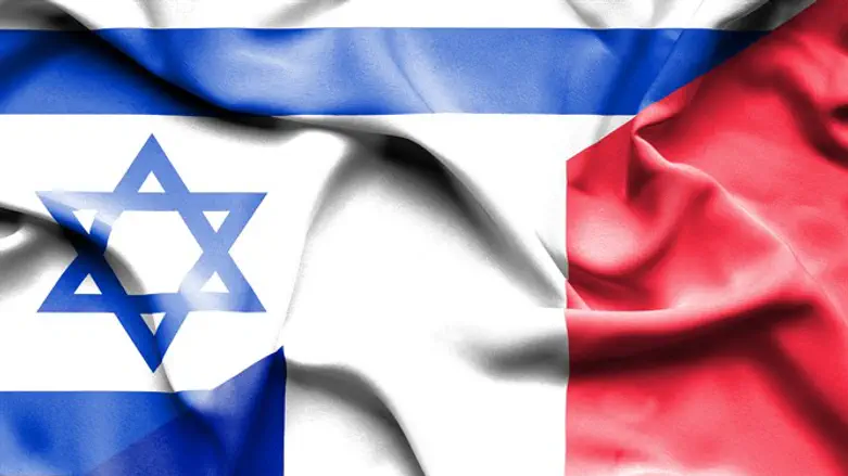 Israeli and French flags
