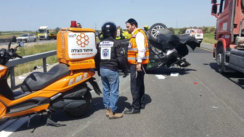 אזולאי בזירת התאונה