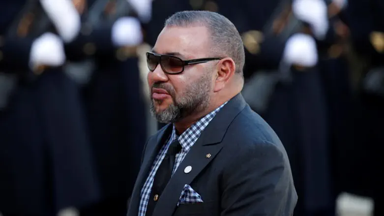 King Mohammed VI arrives at the Elysee Palace