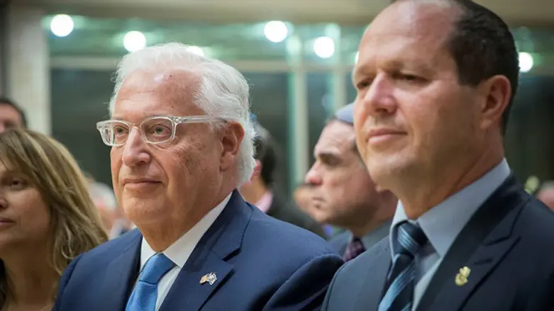 השגריר דיוויד פרידמן וניר ברקת
