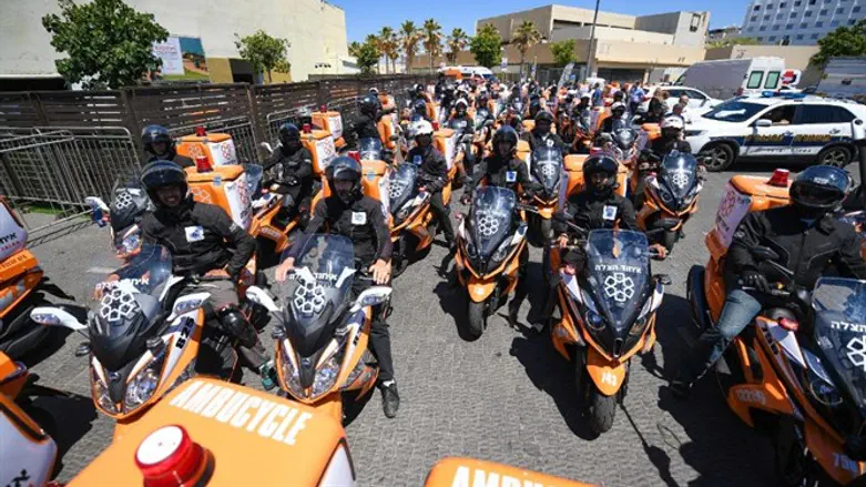 First responders on new ambucycles