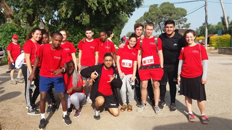 התלמידים במירוץ