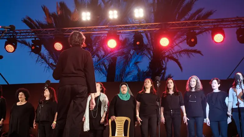 Joint Israeli-Arab Memorial Day ceremony rehearsal