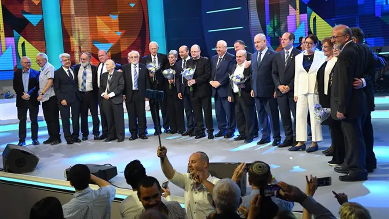 טקס פרס ישראל בשנה שעברה