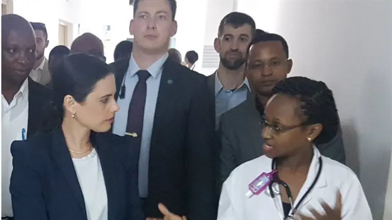 Ayelet Shaked at Tanzanian hospital