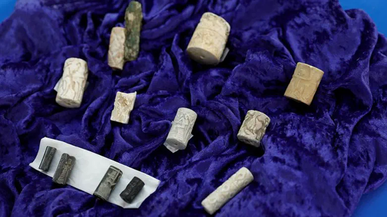 Iraqi artifacts on display at the repatriation ceremony