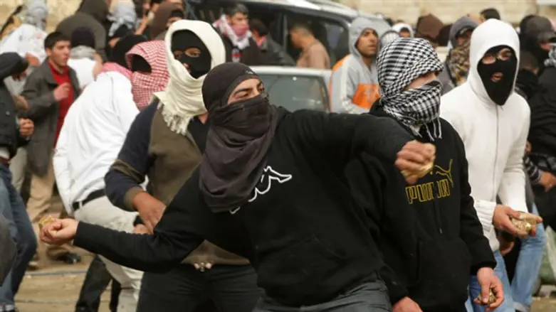 מפגינים ערבים באום אל פאחם (ארכיון)