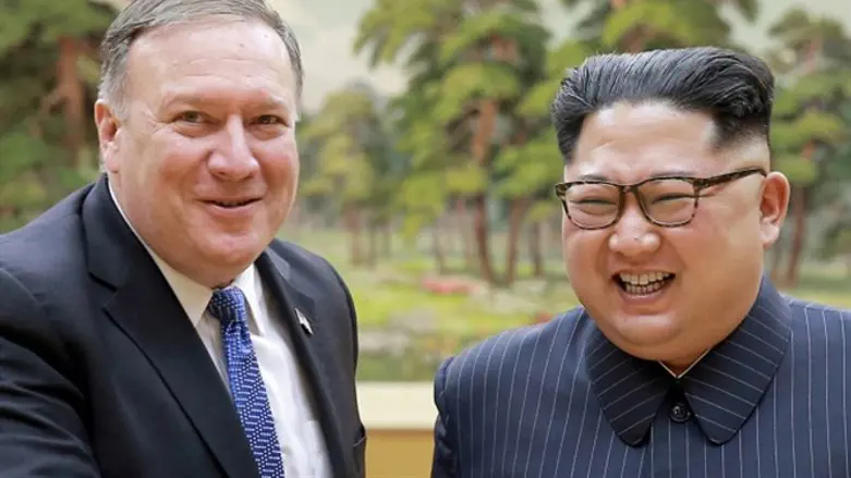 Mike Pompeo and Kim Jong Un