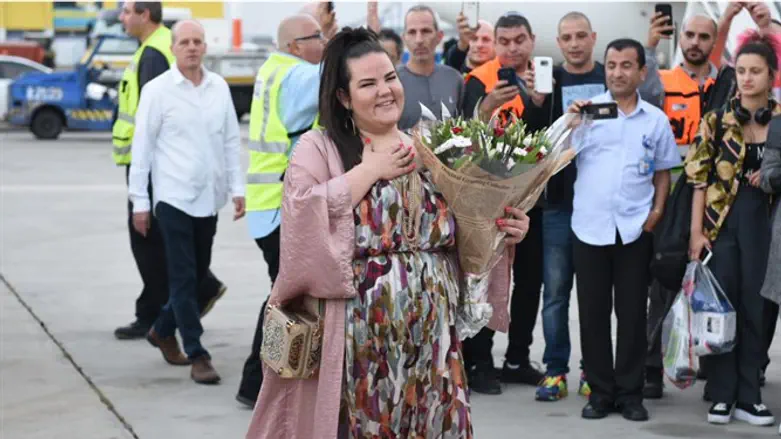 Netta Barzilai lands in Tel Aviv