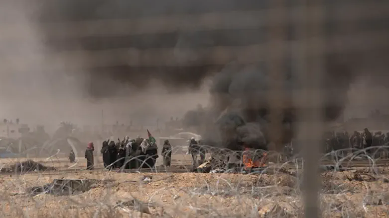 Террористы из Газы по ту сторону ограждений