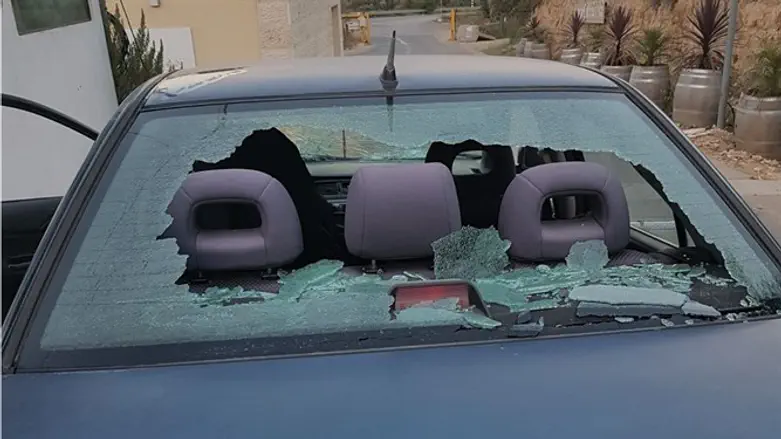 Mor's car after the attack