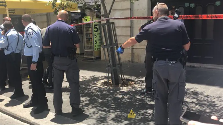 Место теракта в Иерусалиме