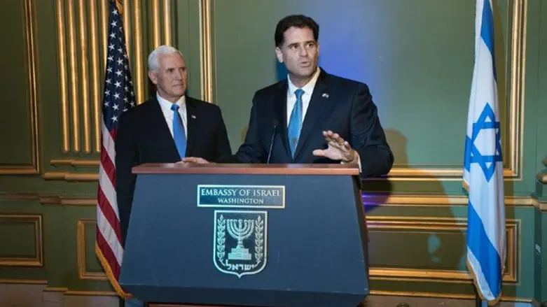 השגריר דרמר וסגן הנשיא פנס בחגיגות ה-70 לישראל בוושינגטון