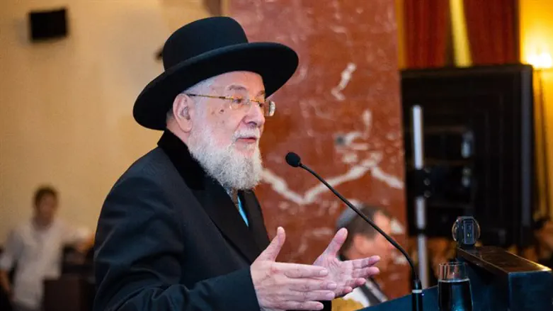 Рабби Лау на церемонии вручения премии