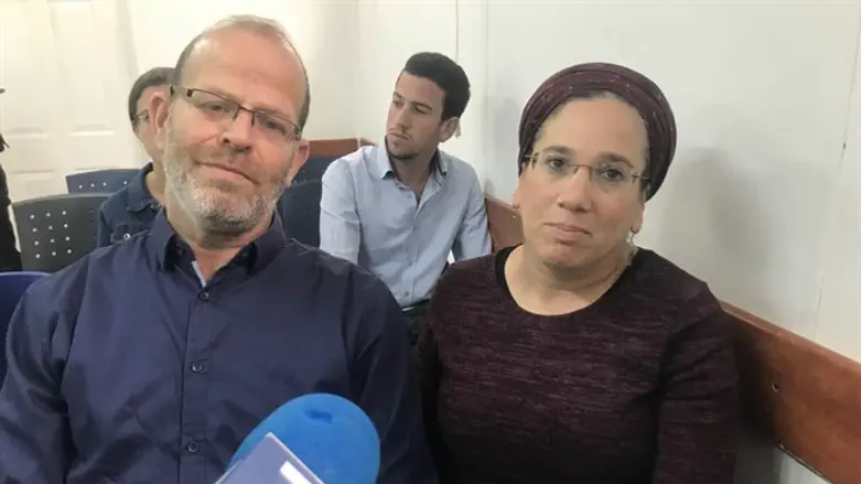 Nirit Zmora and husband in military court