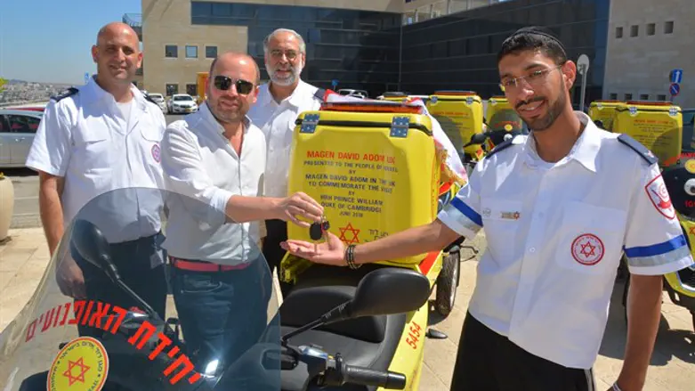 האופנוע שנתרם לרגל ביקור הנסיך