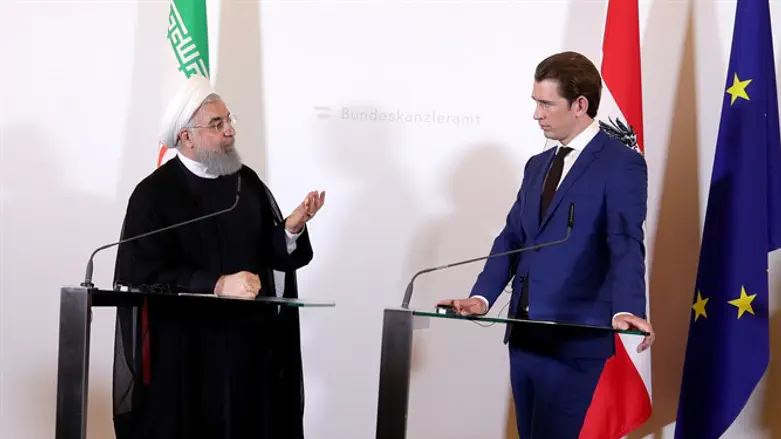 Hassan Rouhani and Sebastian Kurz