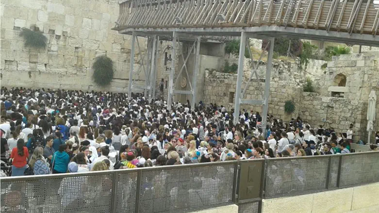 Prayers at Western Wall this morning
