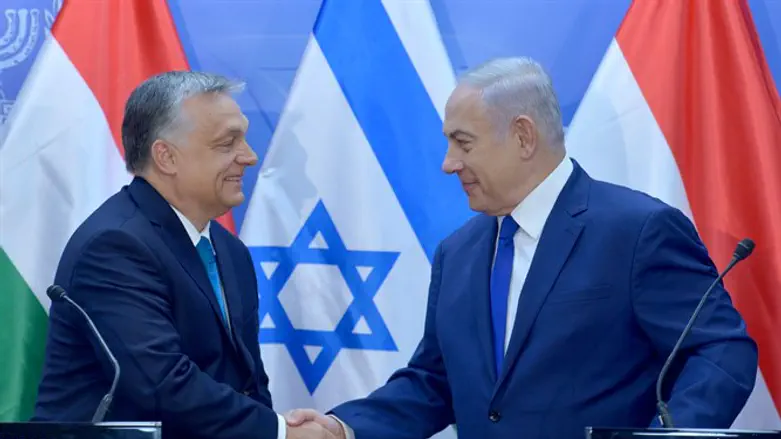 נתניהו ואורבן. הבוקר