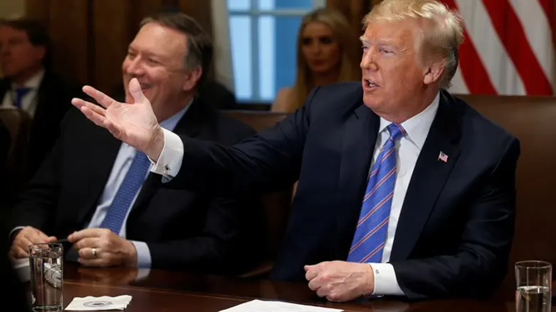 President Trump speaks during cabinet meeting at the White House in Washington