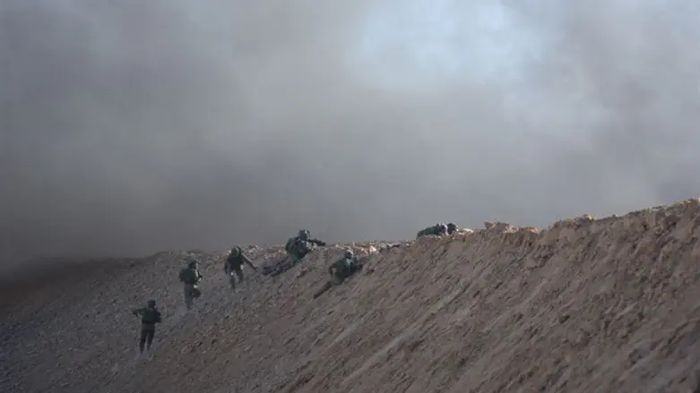 IDF soldiers along Gaza border