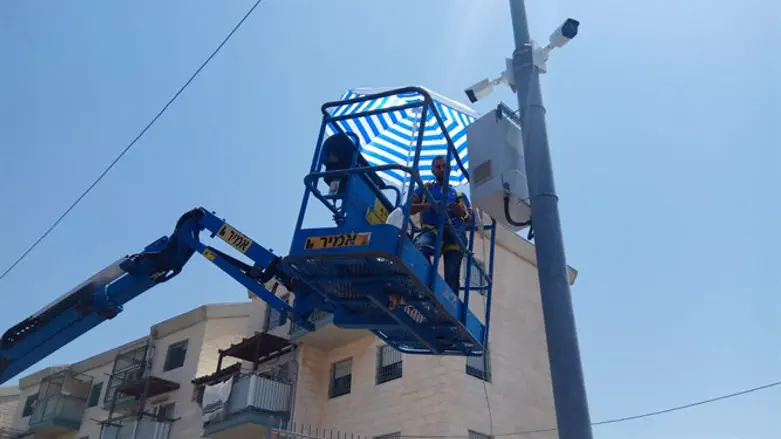 הצבת המצלמות