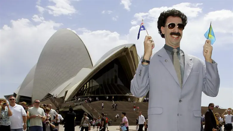 Baron Cohen as Kazakh reporter Borat