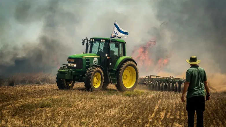One of the pictures of the arson fires in the exhibition
