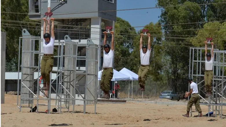 Paratroopers in training