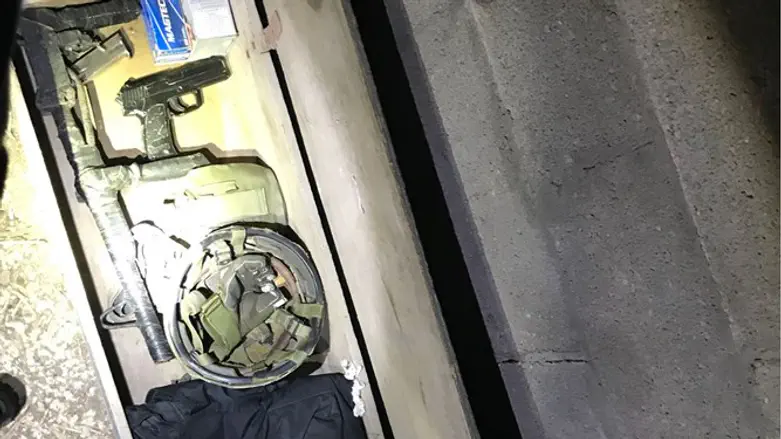Weapon cache uncovered by Israeli security forces