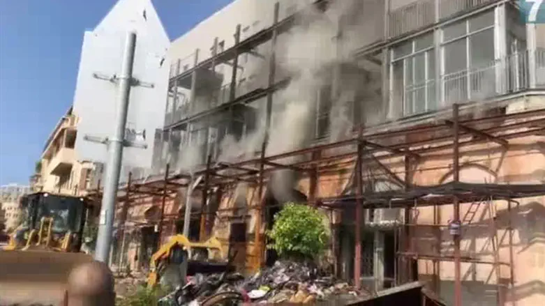 Fire scene in Jaffa