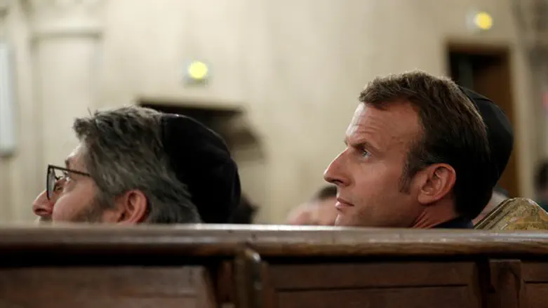 Emmanuel Macron at the Great Synagogue