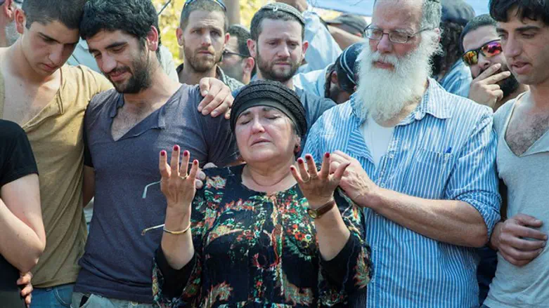 יעל קולמן, בהלווית בנה עדיאל הי"ד