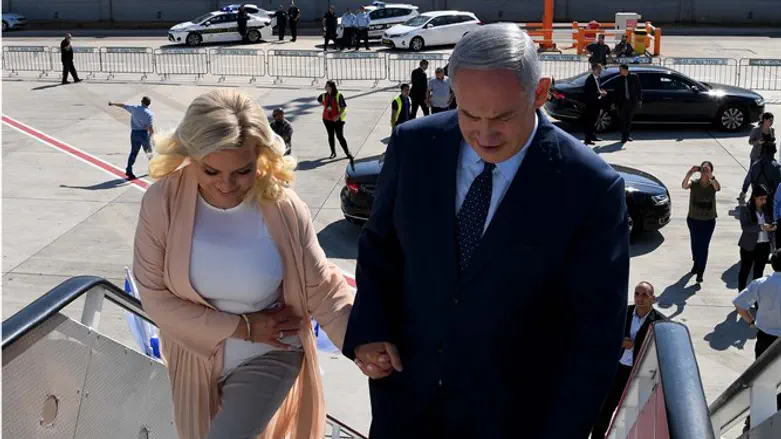 נתניהו ורעייתו ממריאים