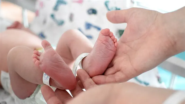 Baby in hospital